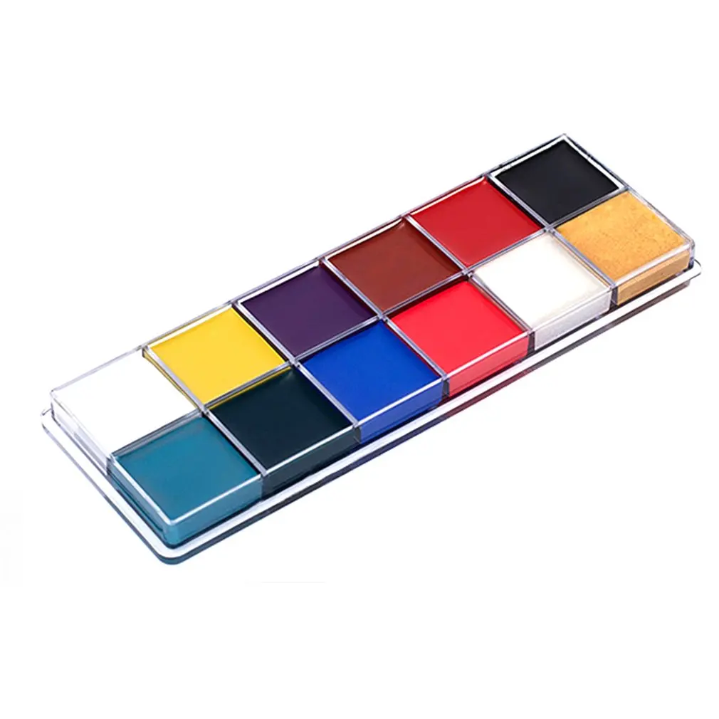 12 цветов татуировки цветной пигмент для лица краска тела масляная рисования