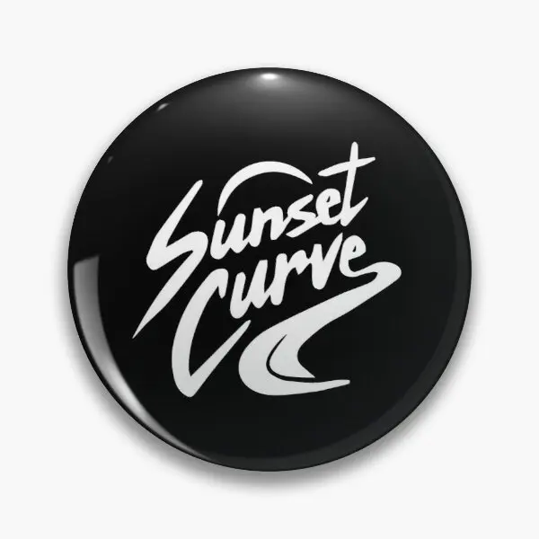 

Sunset Curve White Logo Customizable Soft Button Pin Cartoon Clothes Lover Jewelry Hat Badge Metal Brooch Collar Women Decor