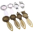 Мода 2 шт 18 мм 20 мм Внутренний размер Круглый бронзовый античный посеребренный винтажный ручной работы Закладка Кабошон База Камея Настройка