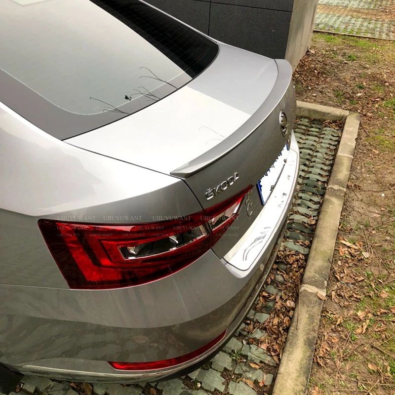 Высококачественный задний спойлер для Skoda Superb 2016 2019 грунтового цвета внешний