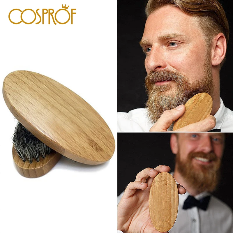 Натуральная щетина для бороды Бамбуковая щетка массажа лица расчесывания и усов