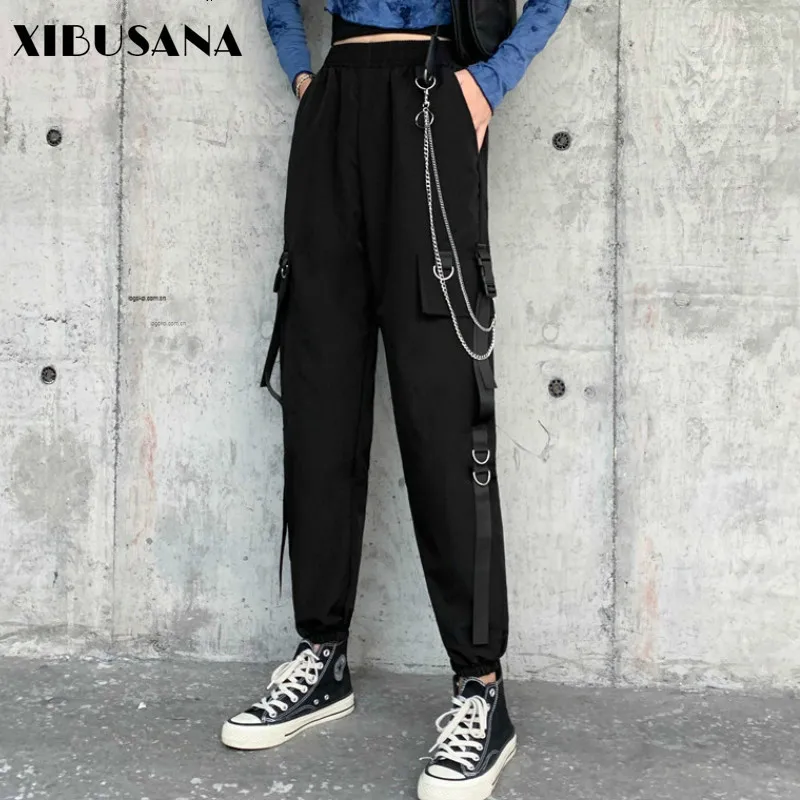 

Women Cargo Pants 2021 Spring Summer Fashion Female Loose Casual Chiffon Harem Pant BF Streetwear Straight Trouser Size 4XL