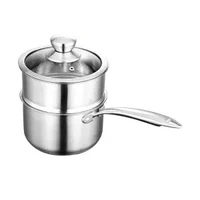 stainless steel milk pot hot small thickened instant noodles boiled milk complementary food pot mini pot household soup pot