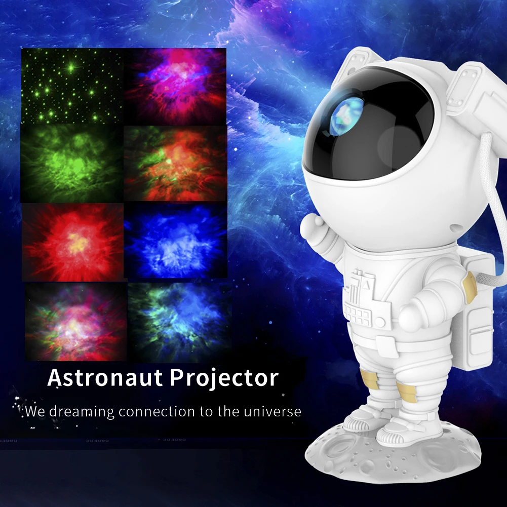 LED Star Galaxy Projector Nebula Children Night Light Room Decor Astronaut Starry Sky Porjectors Bedroom Decoration Table Lamp