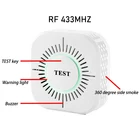 Сигнализация обнаружения дыма и огня, используется с 433 основной рамой и 1527 основной рамой, беспроводной сигнал высокой децибел