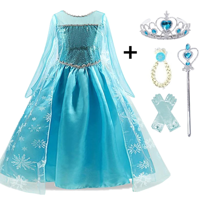 

Princess Dress Girls New Cosplay Costumes Children Birthday Party Cosplay Costumes Long Sleeves Dress for Kids Girls Vestidos