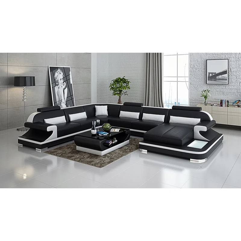 1 комплект 4 сиденья первый слой натуральная кожа диван для гостиной угловой