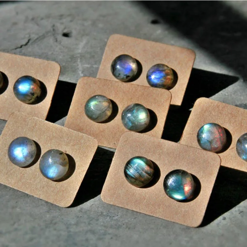 Labradorite Stud Earrings- Crystal Earrings | Украшения и аксессуары