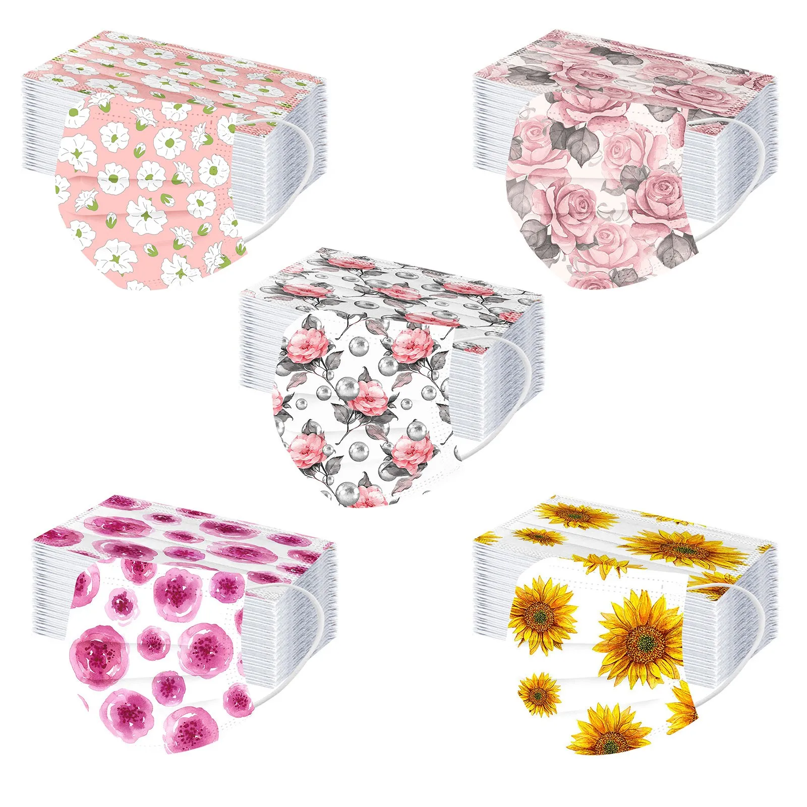 10-50 шт. одноразовая маска для косплея с принтом подсолнуха | Тематическая одежда и