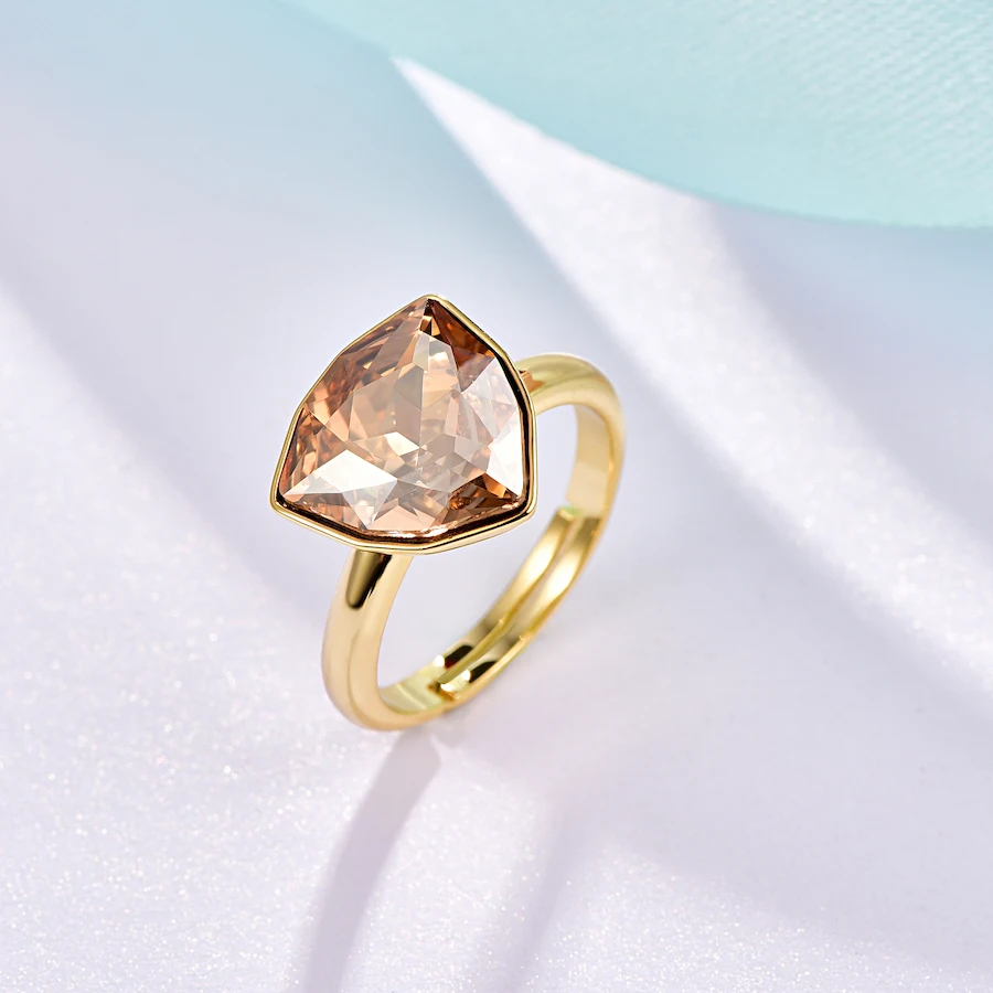 Роскошные кольца с кристаллами SWAROVSKI для женщин, Новые Модные Элегантные кольца для свадебной вечеринки, ювелирные аксессуары, подарок для мамы и девочки