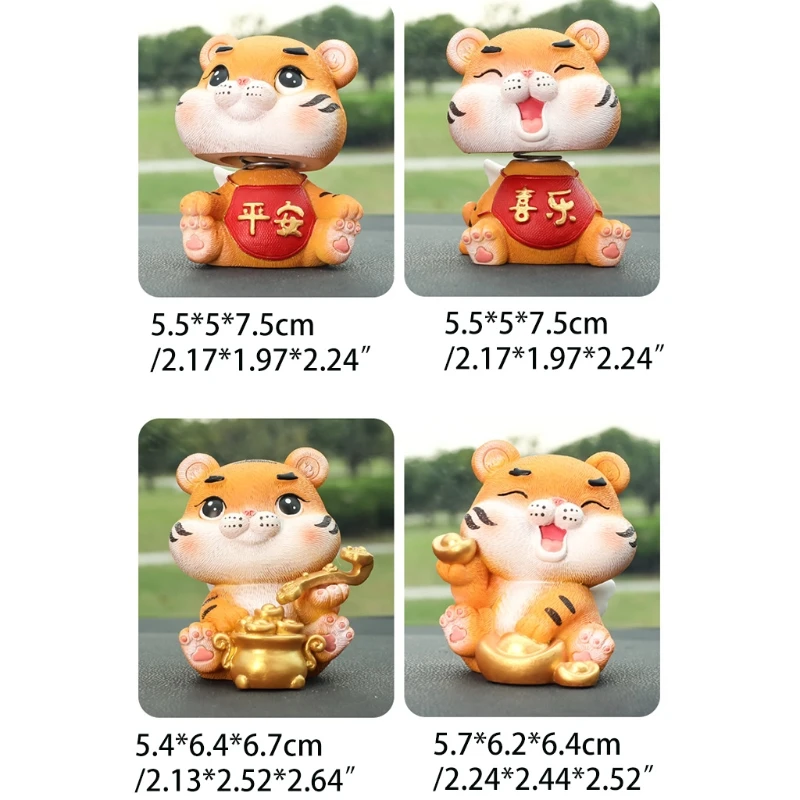 Miniature Tiger Figurine Mini Resin Statue Ornament Blessing Doll Decor for Home Garden Farmhouse Courtyard Car N12 21 | Дом и сад