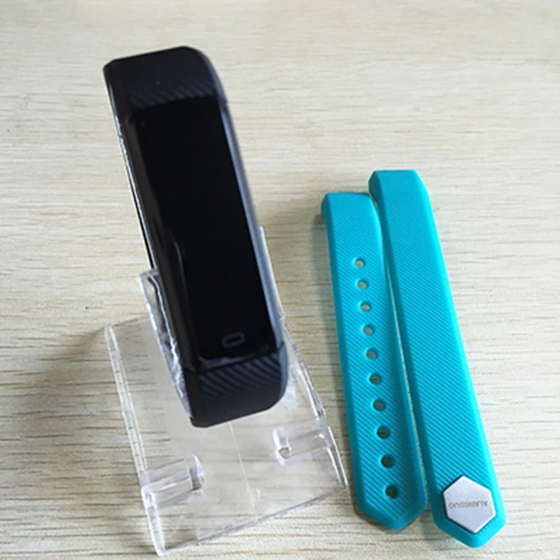 green strap no HR ALANGDUO ID115 умный Браслет фитнес-трекер Шагомер Bluetooth монитор сна Будильник Спортивные умные часы для Android IOS - Цвет: green strap no HR