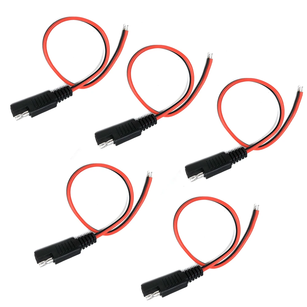 5 шт. 30 см 18AWG DIY SAE Мощный Автомобильный Удлинительный кабель 2 контактный с