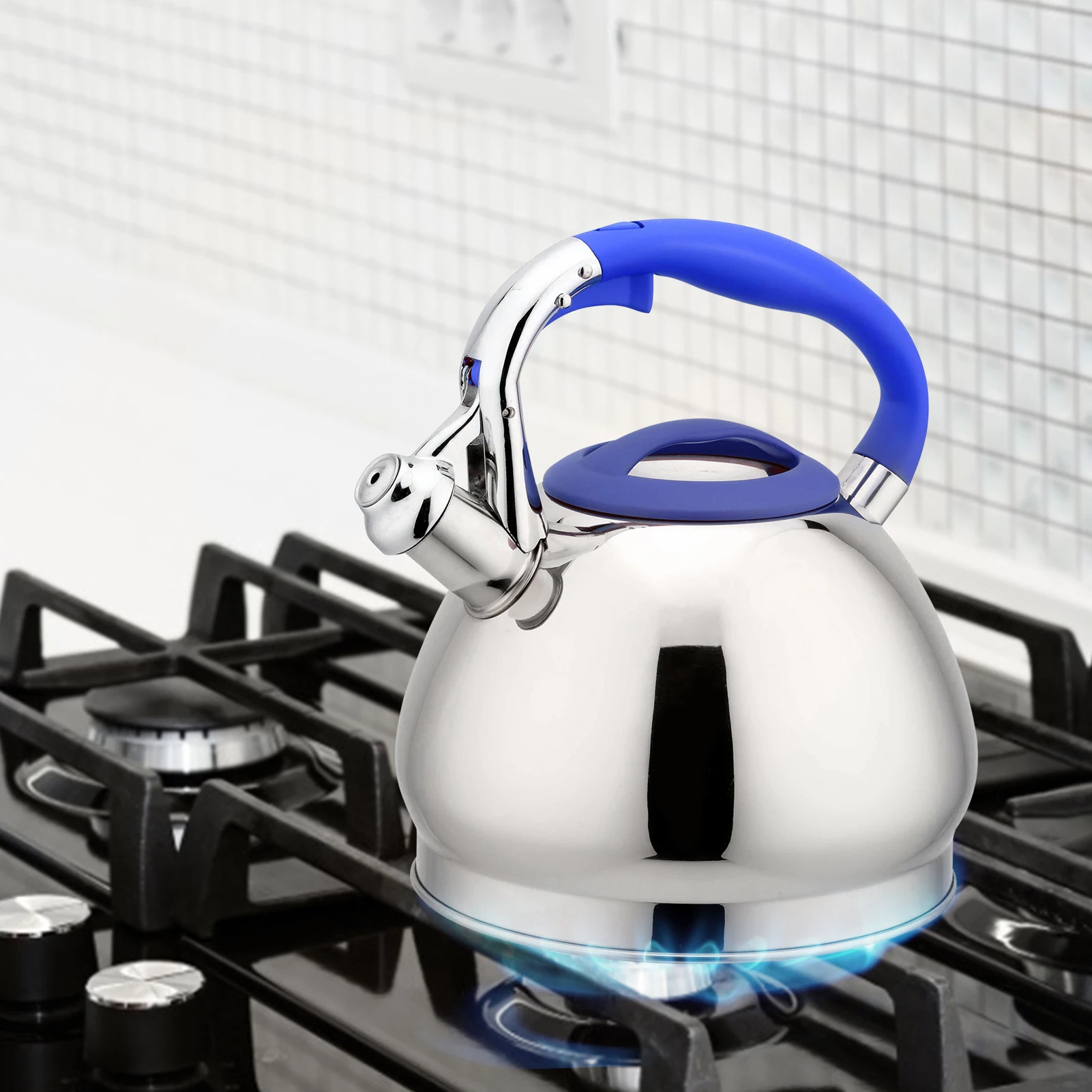 

3.0L Stainless Steel Tea Kettle Whistling Teapot for Stove Top