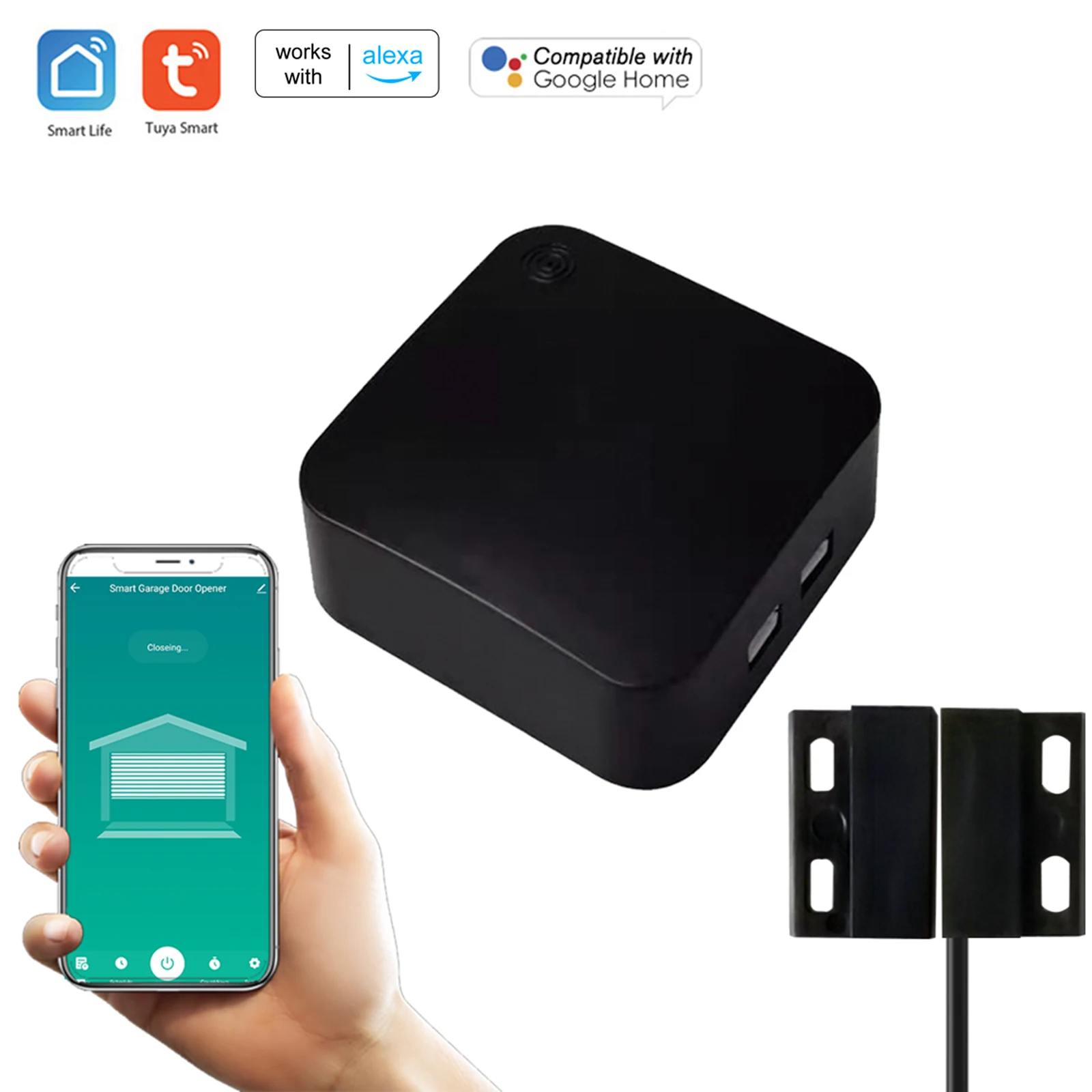 

WiFi Switch Smart Garage Door Opener Controller SmartLife/Tuya Smart APP Control Work With Alexa Echo Google Home Voice Control