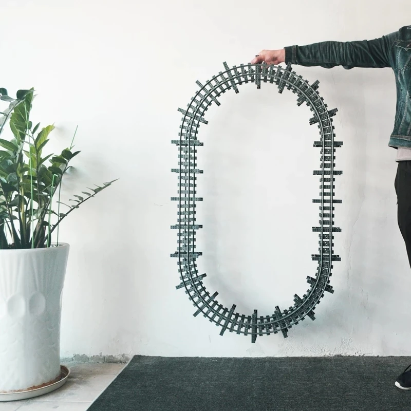 Конструктор для городского поезда гибкая железная дорога Раздвоенные прямые