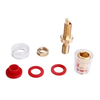 4pcs banana plug terminal binding post brass gold plated 39mm speaker amplifier for sockets audio plugs and connectors