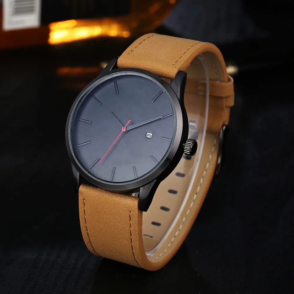 

Fashion Large Dial Quartz Men Watch Leather Business Casual Sport Watches Male Clock Wristwatch Relogio Masculino men watches