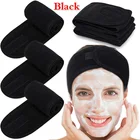 Центр по уходу за лицом повязка на голову для макияжа душ для ванной Обёрточная бумага обруч для волос для спорта махровой ткани регулируемая лента-липучка Magic Tape головка Обёрточная бумага