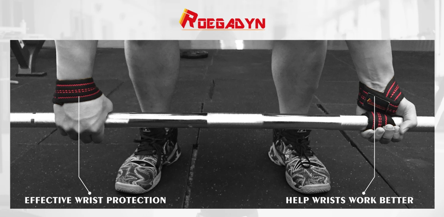 ROEGADYN Deadlift тренажерный зал наручные обертывание фитнес поддержка запястья похудение тренировка Тяжелая атлетика в форме восьмерки ремешок на запястье
