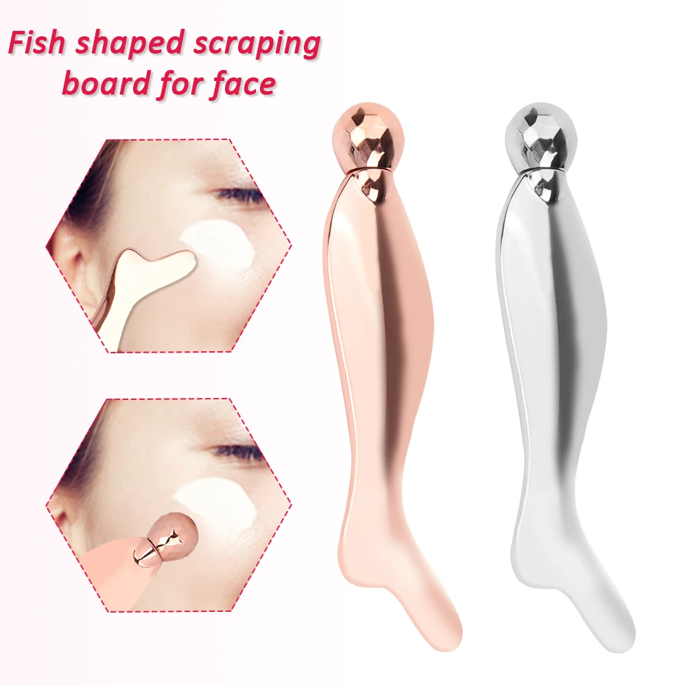 

1pc Facial Gua Sha Scraping Massage Tool Press Point Metal Scraper For Body Skin Lifting Slimming Pain Relief Physical Therapy