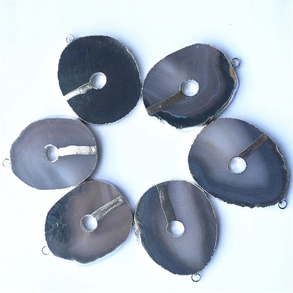 Новые Подвески из натурального агата подвески камня неправильной формы платина