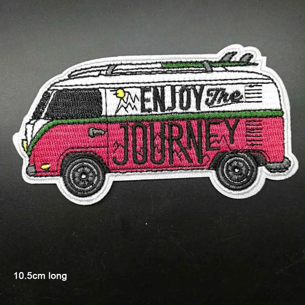 Нашивки с вышивкой утюгом на одежду для туризма автобусе|Заплатки| |