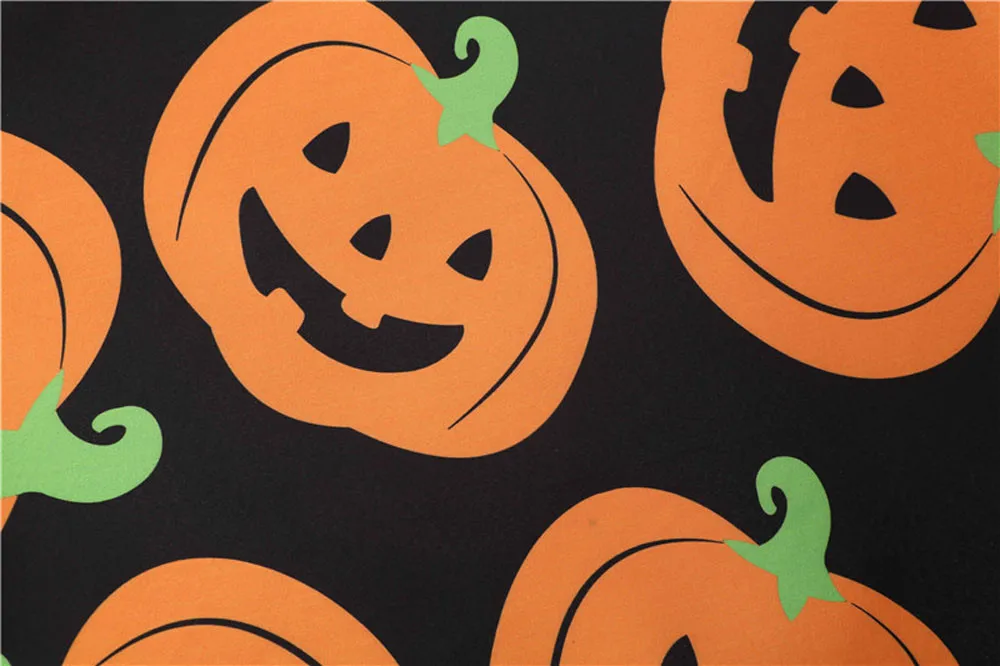 Женское платье с длинным рукавом и принтом тыквы черепа для Хэллоуина вечеринки