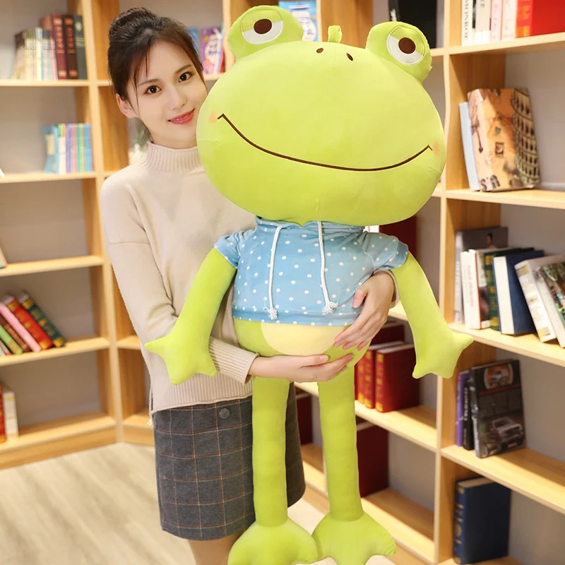 Плюшевая лягушка 65/90/110 см плюшевая Кермит игрушка мягкое мультяшное животное