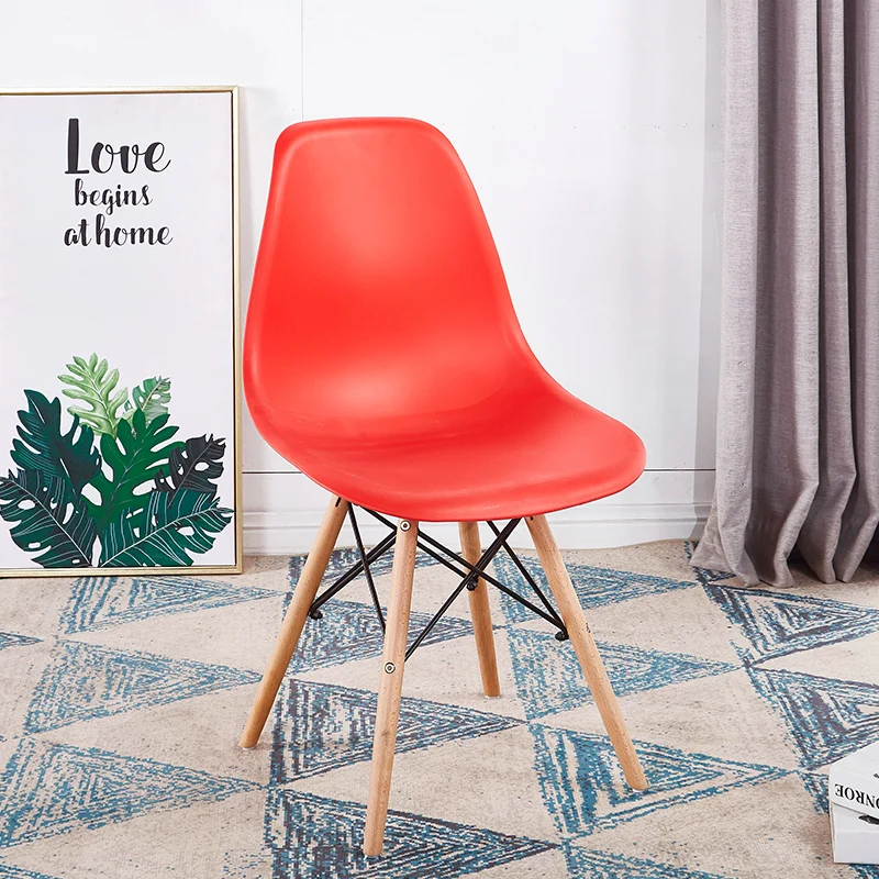 Стул Eames, современный простой стол, стул для семьи, для столовой, задний стул, компьютерный стул, стул, стул из твердой древесины, скандинавский обеденный стул - Цвет: see chart
