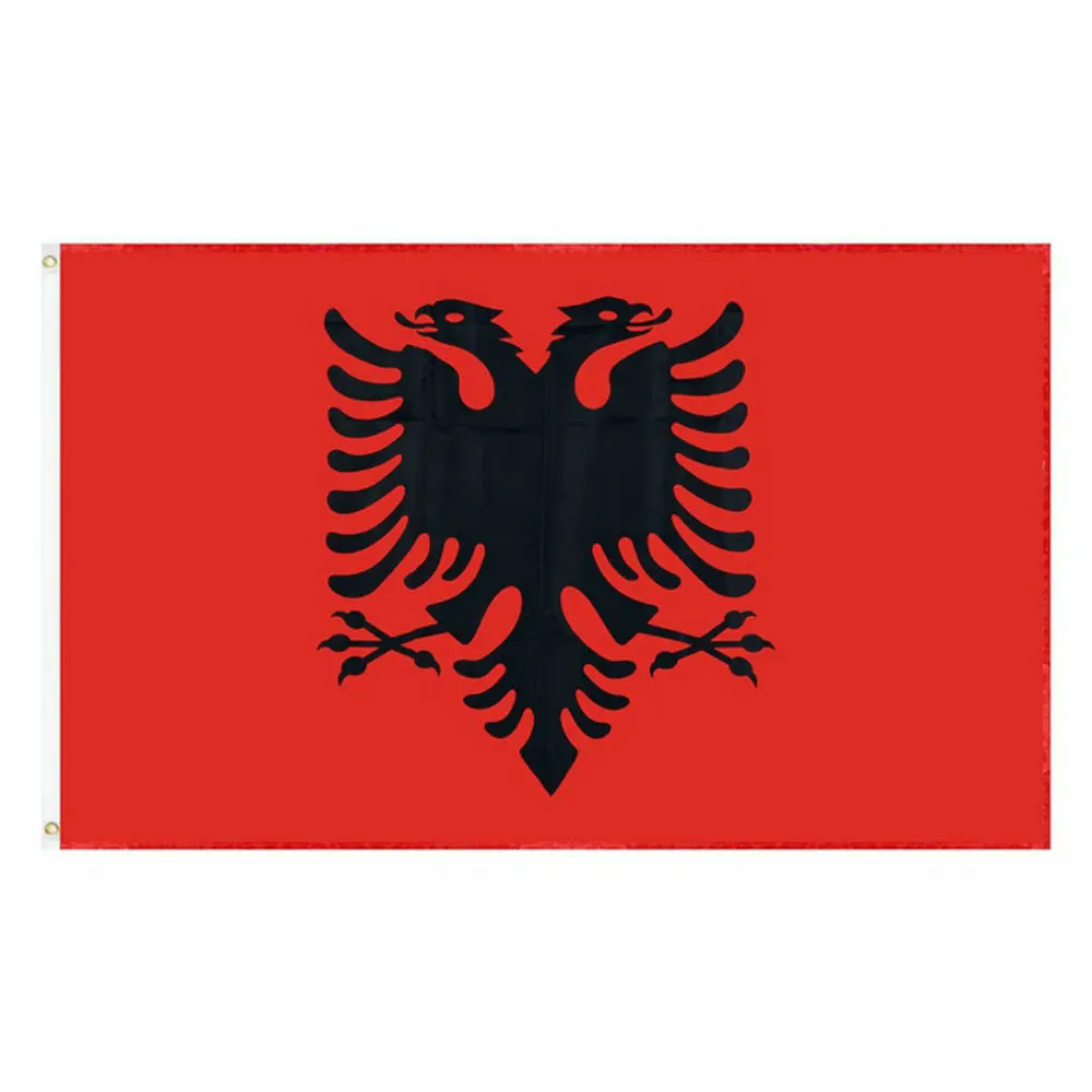 Zwjflagshow Флаг Албании 90x150 см баннер с двумя головками орлом флаг страны албанского