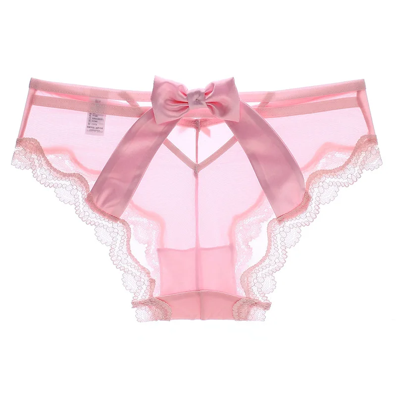 

New product Japanese and Korean cute bow underwear women's waist cotton ice panties women's leggings triangle pants