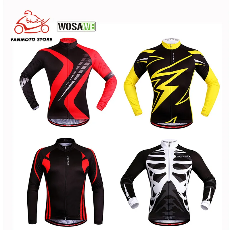 WOSAWE трикотажная одежда для езды на мотоцикле с длинным рукавом мужские