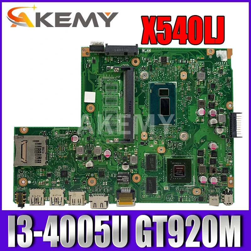 

New 90NB0B10-R00010 X540LJ REV2.1 mainboard For ASUS X540L F540L X540LJ Laptop Motherboard 0G/I3-4005U GT920M (V2G)