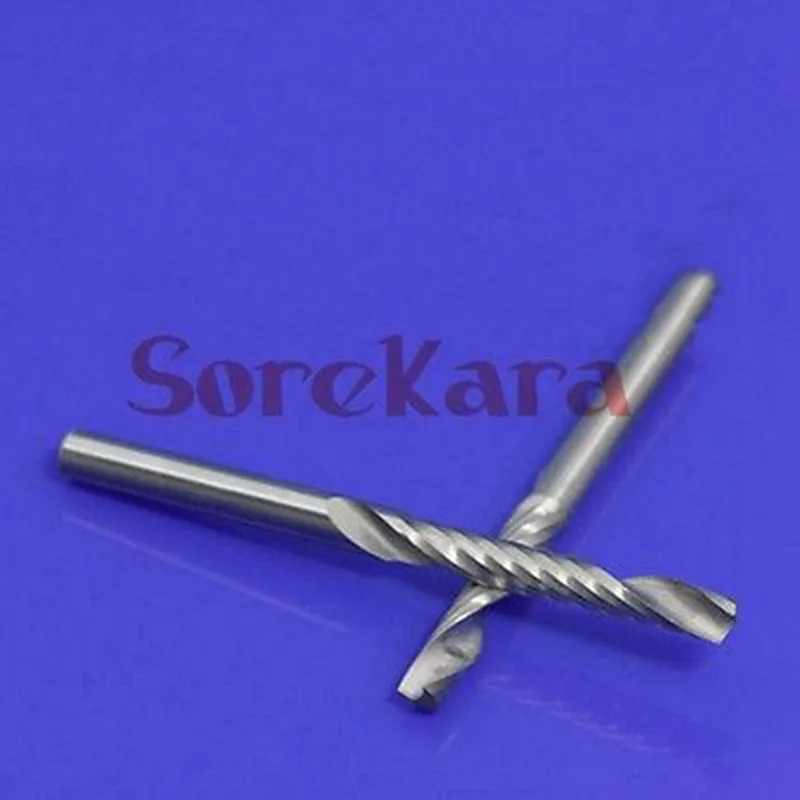 3 175*12 мм фреза с одной канавкой Фрезы ЧПУ спиральная Концевая карбидная для