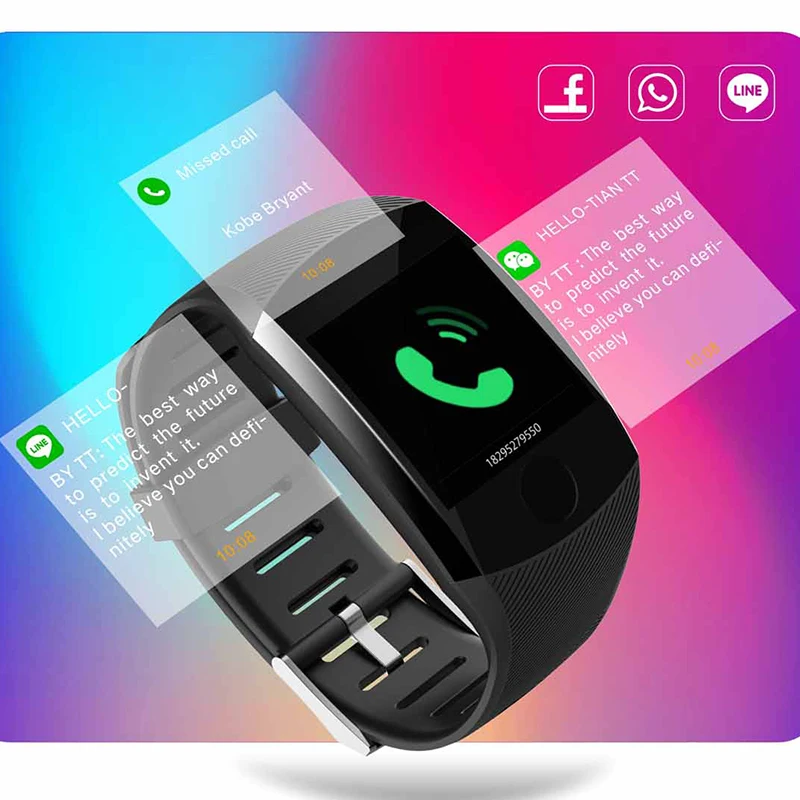 LIGE, новинка, Bluetooth, Смарт-часы для мужчин и женщин, сердечный ритм, кровяное давление, шагомер, часы, водонепроницаемые, фитнес-трекер, спортивные Смарт-часы