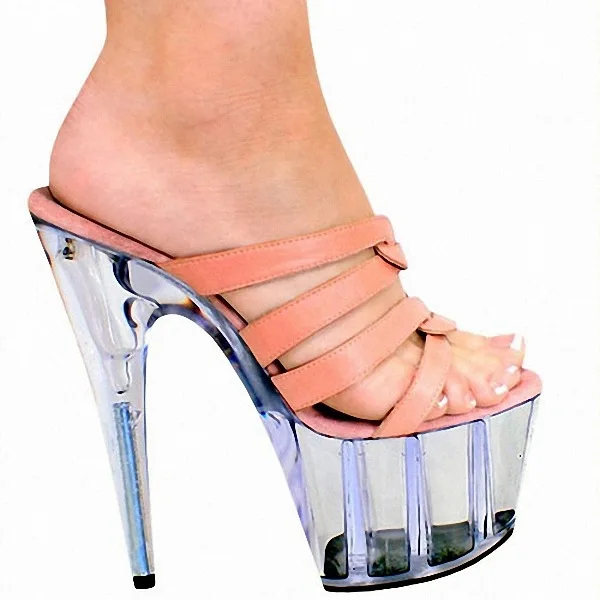 

New fashion fish mouth women's crystal sandals in summer 2019