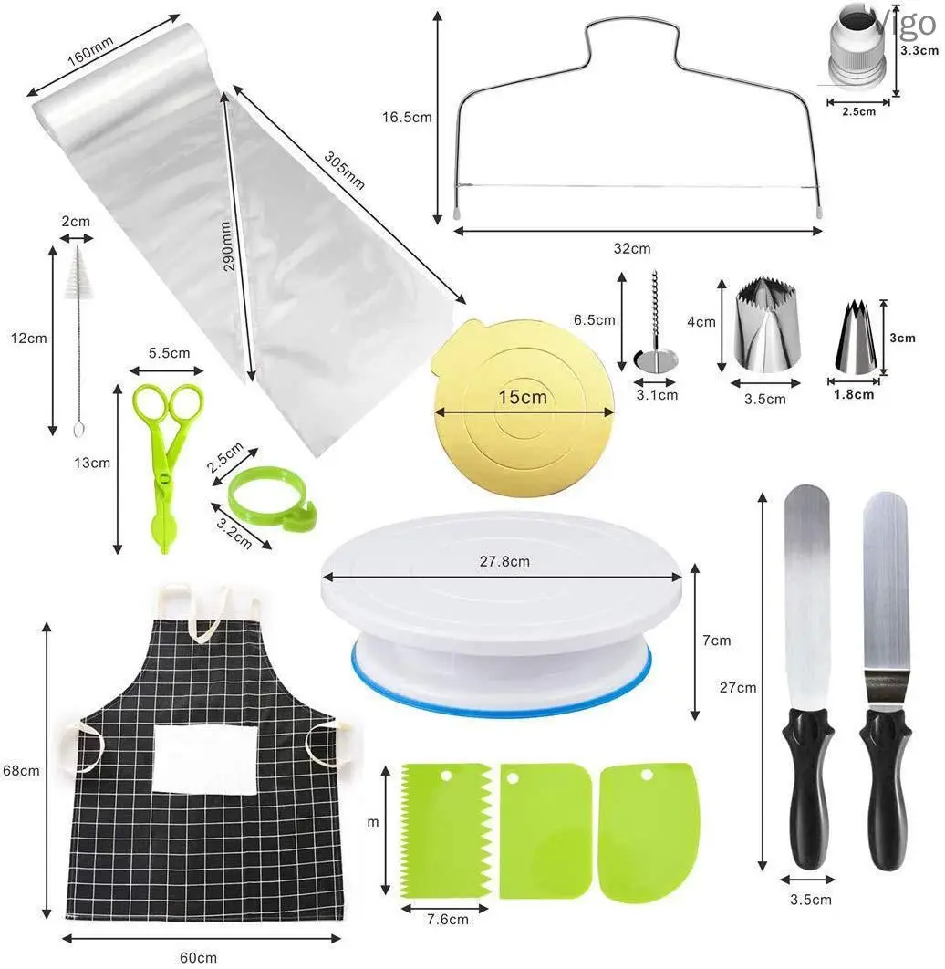 127 шт. детский многоразовый набор для выпечки тортов|Наборы кондитерских насадок|