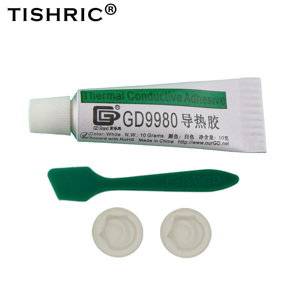 Теплопроводящая клейкая паста TISHRIC GD9980 10 г Термопаста для радиатора процессора