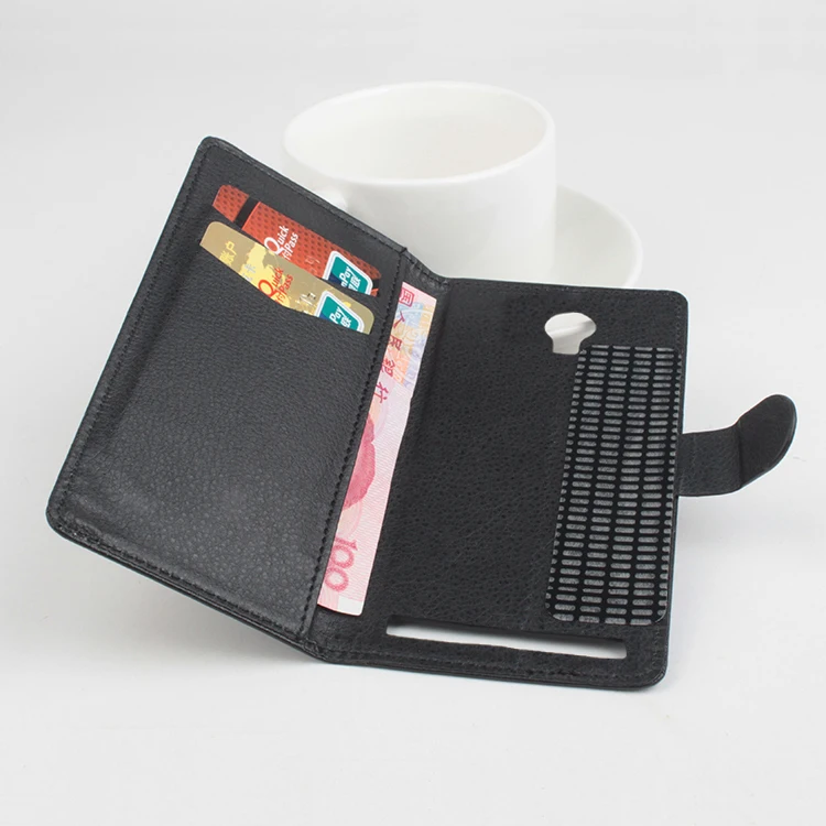 Кожаный чехол для iNew L1 с зернистой текстурой личи Роскошный телефона бумажником