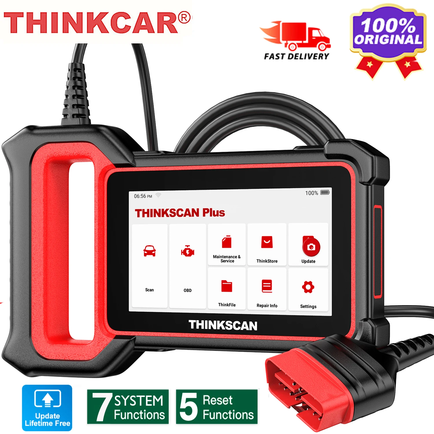 

THINKCAR Thinkscan Plus S7 OBD2 Diagnostic Tool ABS SRS Engine BCM TCM IC System Diagnostic Auto Oil DPF TPMS Automotive Scanner