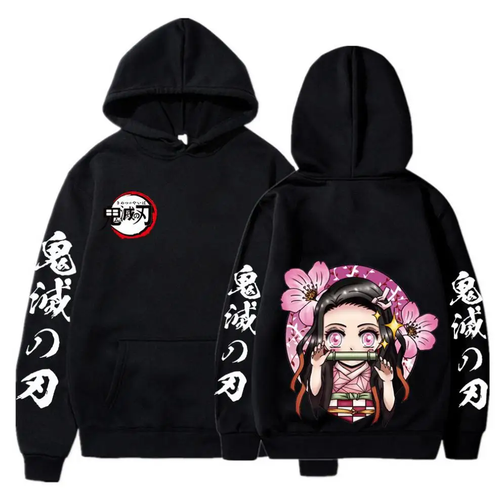 

Demon Slayer Anime Printed Hoodies autumn Harajuku Sweatshirts Casual Long Sleeve Pullover Casual Print Streetwear