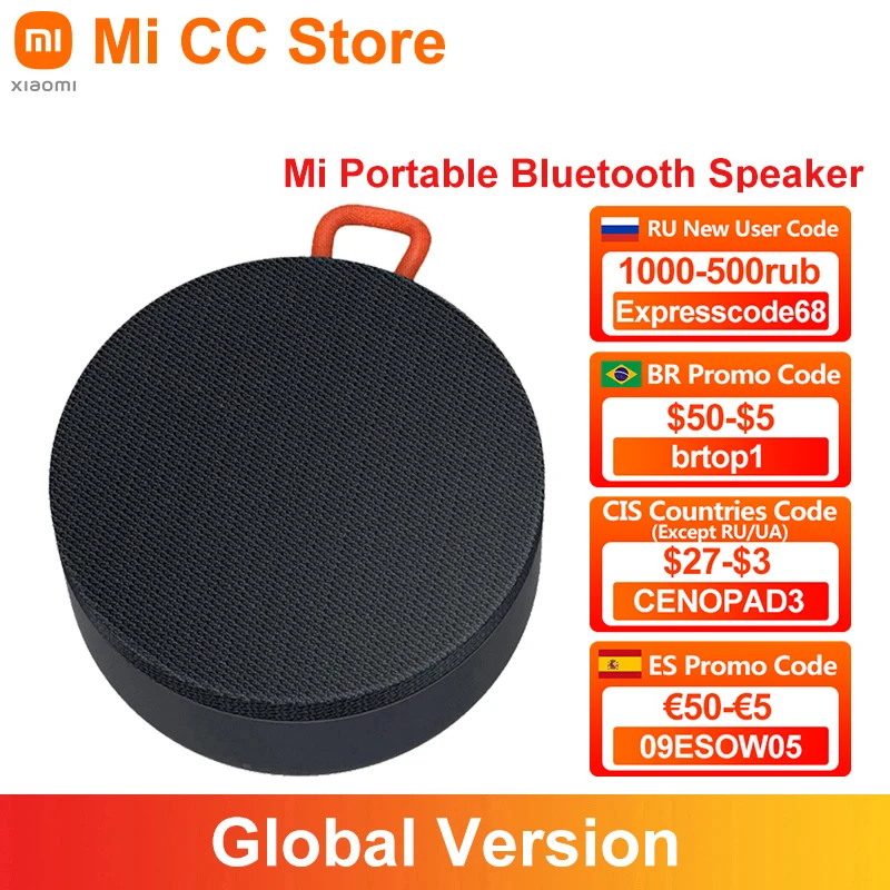 В наличии переносная Колонка Xiaomi Mi встроенная Bluetooth-колонка водонепроницаемость