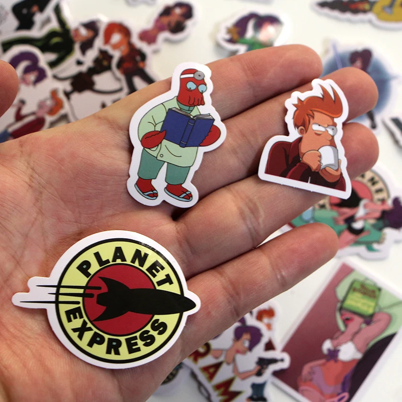 L3395 69 шт. ТВ-шоу Futurama DIY граффити скейтборд ноутбук значок мотоциклетные сумки для багажа аксессуары