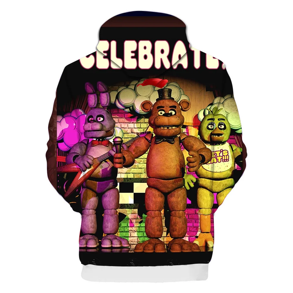 Five Nights at Freddy/3D толстовки с капюшоном модные пуловеры для мальчиков и девочек на осень и зиму детская одежда высокого качества с длинными рукавами