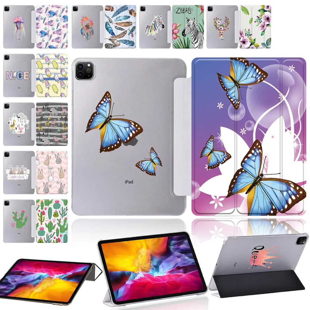 

For Apple IPad Pro 11" 2021 2018 2020 Case Pu Leather Tri-fold Tablet Case for Ipad Pro 9.7"/Pro 10.5" Protective Shell Cover