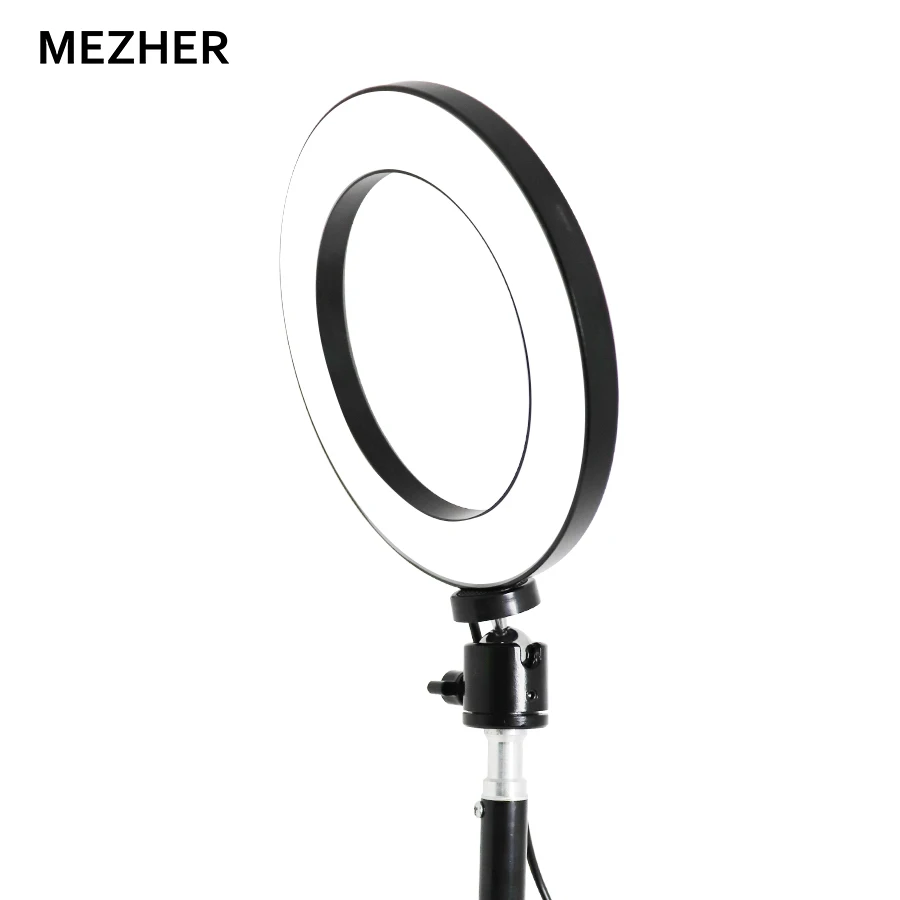 Светодиодная кольцевая лампа Mezher 3200 K 5500 10 8 W для фотосъемки с регулируемой