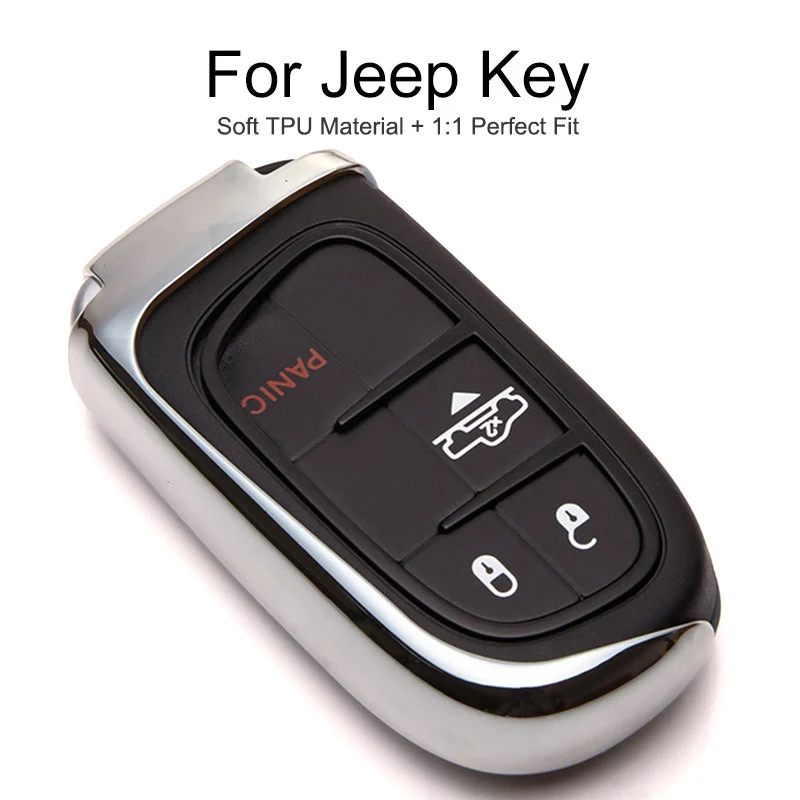 Мягкий ТПУ чехол для автомобильного ключа Jeep свобода патриота Renegade Wrangler Jl Fiat Ducato