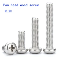 10 to 50pcs cross recessed pan round head screws m1m1 2m1 4m1 6m1 7m2m2 5 m3m3 5 m4m5m6m8 stainless steel phillips machine screw