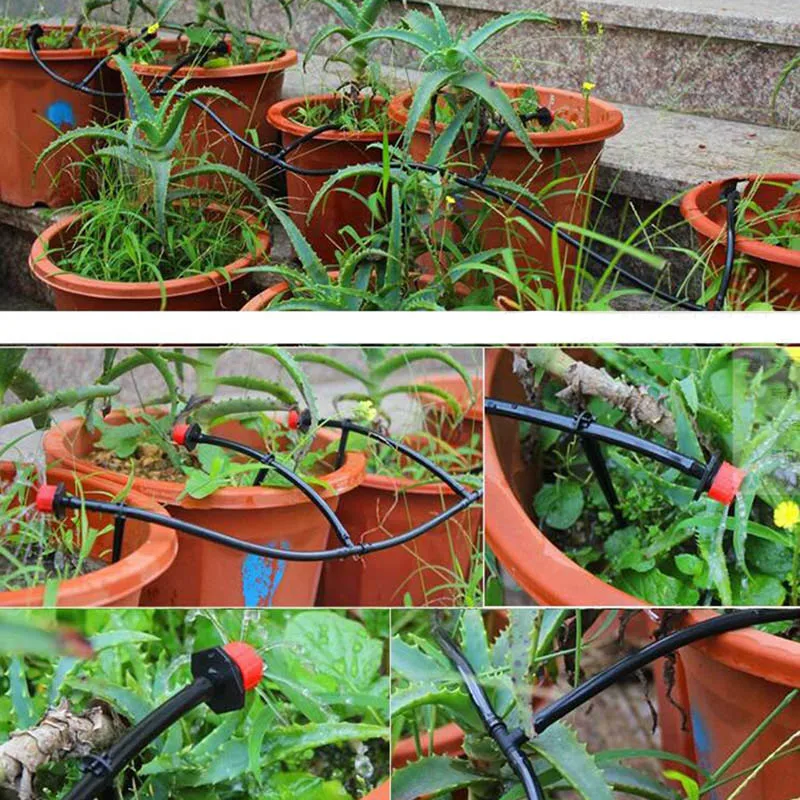 

5-50m Automatic Watering System Digital Garden Sprinkler Timer Water Dripper Mist Nozzle DIY Drip Irrigation Controller Hose Set